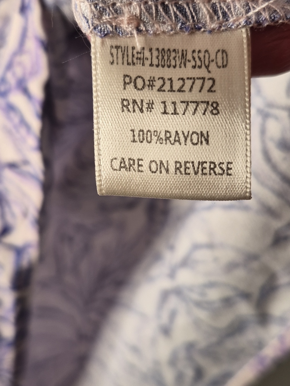 lovestitch Blue and Purple Floral Drawstring Peasant Blouse - Picture 8 of 10